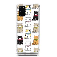 Cat Kitten Seamless Pattern Samsung Galaxy S20plus 6 7 Inch Tpu Uv Case by Salman4z