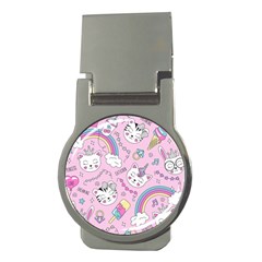 Beautiful-cute-animals-pattern-pink Money Clips (round)  by Salman4z