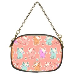 Cute-kawaii-kittens-seamless-pattern Chain Purse (one Side) by Salman4z