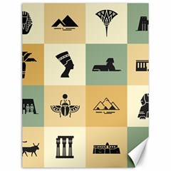 Egyptian-flat-style-icons Canvas 12  X 16  by Salman4z