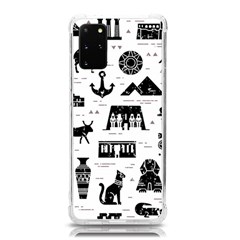 Dark-seamless-pattern-symbols-landmarks-signs-egypt --- Samsung Galaxy S20plus 6 7 Inch Tpu Uv Case by Salman4z