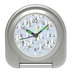 Cute-seagulls-seamless-pattern-light-blue-background Travel Alarm Clock by Salman4z