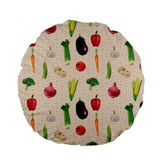 Vegetables Standard 15  Premium Flano Round Cushions by SychEva