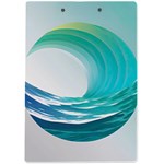 Tsunami Tidal Wave Wave Minimalist Ocean Sea A4 Acrylic Clipboard Back