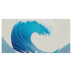 Wave Tsunami Tidal Wave Ocean Sea Water Banner And Sign 8  X 4  by Ravend