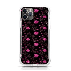 Pink Glowing Flowers Iphone 11 Pro 5 8 Inch Tpu Uv Print Case by Sparkle