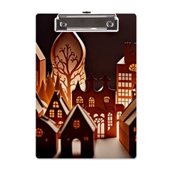 Gingerbread House Gingerbread Christmas Xmas Winter A5 Acrylic Clipboard by Ravend