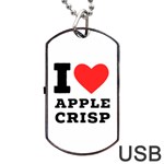 I love Apple crisp Dog Tag USB Flash (Two Sides) Front