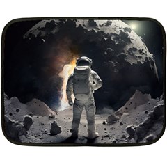 Astronaut Space Walk Two Sides Fleece Blanket (mini) by danenraven