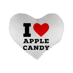 I Love Apple Candy Standard 16  Premium Heart Shape Cushions by ilovewhateva