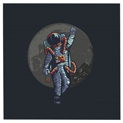 Illustration-drunk-astronaut Wooden Puzzle Square by Salman4z