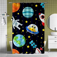 Space-seamless-pattern   - Shower Curtain 48  X 72  (small)  by Salman4z