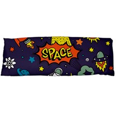 Vector-flat-space-design-background-with-text -- Body Pillow Case (dakimakura) by Salman4z