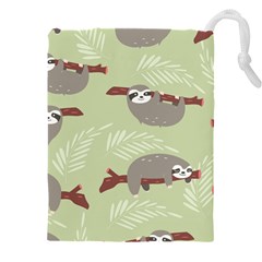 Sloths-pattern-design Drawstring Pouch (4xl) by Salman4z