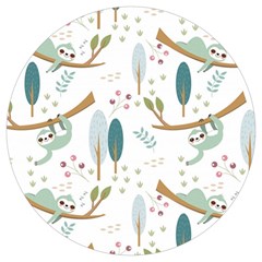 Pattern-sloth-woodland Round Trivet by Salman4z