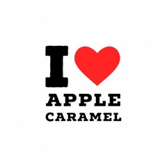 I Love Apple Caramel Wooden Puzzle Round by ilovewhateva