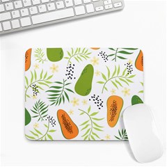 Seamless-tropical-pattern-with-papaya Small Mousepad by Salman4z