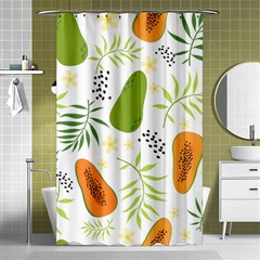 Seamless-tropical-pattern-with-papaya Shower Curtain 48  X 72  (small)  by Salman4z