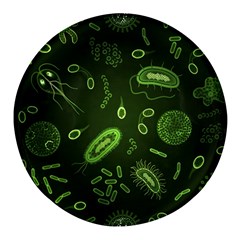 Bacteria-virus-seamless-pattern-inversion Round Glass Fridge Magnet (4 Pack) by Salman4z