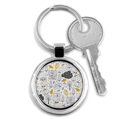 Doodle-seamless-pattern-with-autumn-elements Key Chain (round) by Salman4z