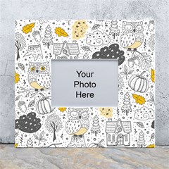 Doodle-seamless-pattern-with-autumn-elements White Wall Photo Frame 5  X 7  by Salman4z