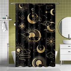 Asian-seamless-pattern-with-clouds-moon-sun-stars-vector-collection-oriental-chinese-japanese-korean Shower Curtain 48  X 72  (small)  by Salman4z