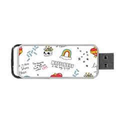 Abstract-fashion-background-suitable-fabric-printing Portable Usb Flash (two Sides) by Salman4z