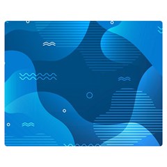 Abstract-classic-blue-background Two Sides Premium Plush Fleece Blanket (medium) by Salman4z