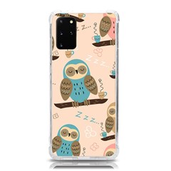 Seamless-pattern-owls-dream-cute-style-pajama-fabric Samsung Galaxy S20plus 6 7 Inch Tpu Uv Case by Salman4z