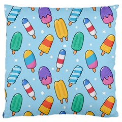 Cute-kawaii-ice-cream-seamless-pattern Large Cushion Case (one Side) by Salman4z