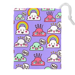 Cloud-seamless-pattern -- Drawstring Pouch (4xl) by Salman4z