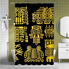 American-golden-ancient-totems Shower Curtain 48  X 72  (small)  by Salman4z