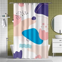 Hand-drawn-abstract-organic-shapes-background Shower Curtain 48  X 72  (small)  by Salman4z