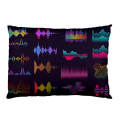 Colorful-sound-wave-set Pillow Case (two Sides) by Salman4z