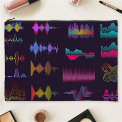 Colorful-sound-wave-set Cosmetic Bag (xxxl) by Salman4z