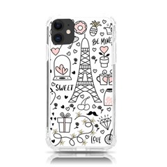 Big-collection-with-hand-drawn-objects-valentines-day Iphone 11 Tpu Uv Print Case by Salman4z