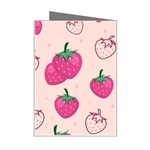 Seamless-strawberry-fruit-pattern-background Mini Greeting Card Right