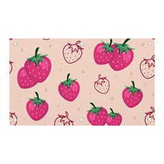 Seamless-strawberry-fruit-pattern-background Banner And Sign 5  X 3  by Salman4z