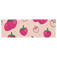 Seamless-strawberry-fruit-pattern-background Banner And Sign 12  X 4  by Salman4z