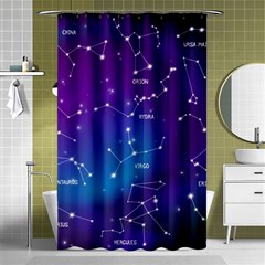 Realistic-night-sky-poster-with-constellations Shower Curtain 48  X 72  (small)  by Salman4z