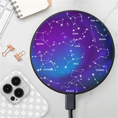 Realistic-night-sky-poster-with-constellations Wireless Fast Charger(black) by Salman4z