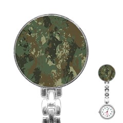 Camouflage-splatters-background Stainless Steel Nurses Watch by Salman4z