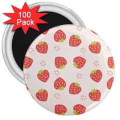 Strawberries-pattern-design 3  Magnets (100 Pack) by Salman4z