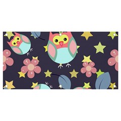 Owl-stars-pattern-background Banner And Sign 4  X 2  by Salman4z