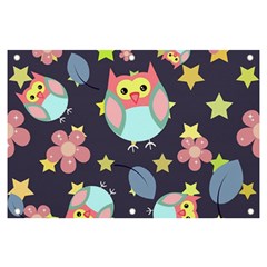 Owl-stars-pattern-background Banner And Sign 6  X 4  by Salman4z