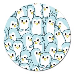 Penguins Pattern Magnet 5  (round) by pakminggu