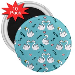 Elegant Swan Pattern Design 3  Magnets (10 Pack)  by pakminggu