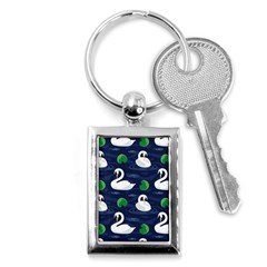 Swan Pattern Elegant Design Key Chain (rectangle) by pakminggu