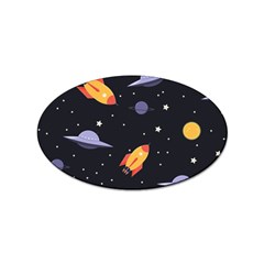 Cosmos Rockets Spaceships Ufos Sticker Oval (10 Pack) by pakminggu