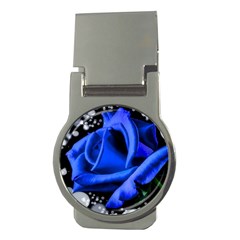 Blue Rose Roses Bloom Blossom Money Clips (round)  by pakminggu